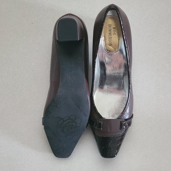 ❗2/$25❗Ros Hommerson Brown Square Toe Heels - Picture 5 of 7